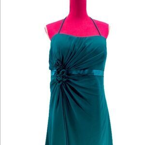 Bill Levkoff Teal Cocktail/Formaldress - image 1